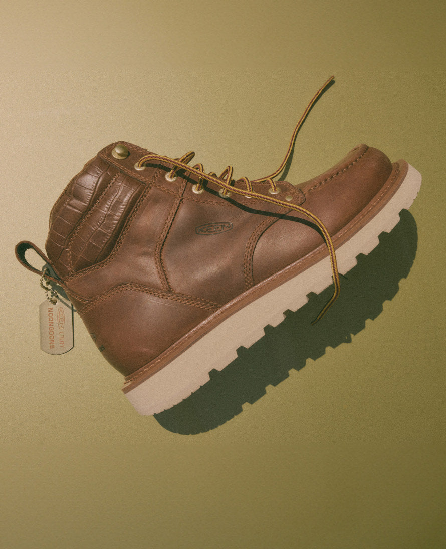 Men's Cincinnati 6" Boot (Soft Toe) x Noon Goons  Leather Brown/Off White | Keen