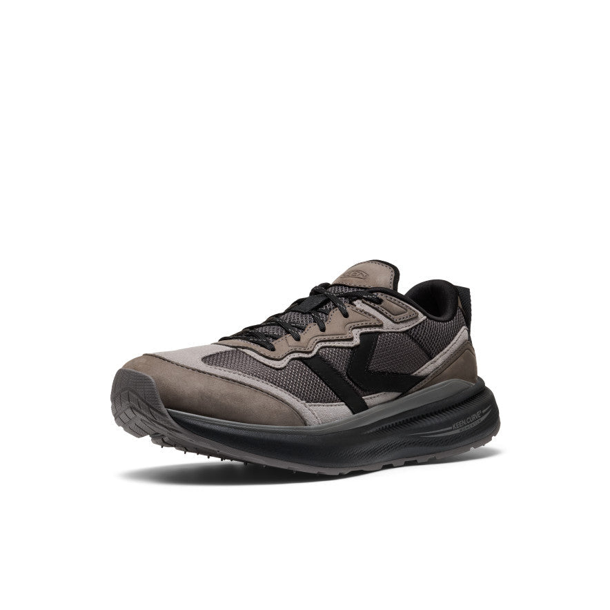 Men's WK500 Leather Walking Shoe Steel Grey/Black | Keen