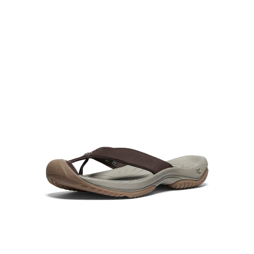 Men's Waimea Leather Flip-Flop Java/Plaza Taupe | Keen