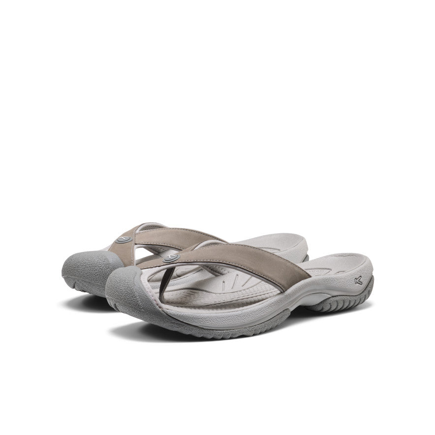 Men's Waimea Leather Flip-Flop Monochrome/Steel Grey | Keen