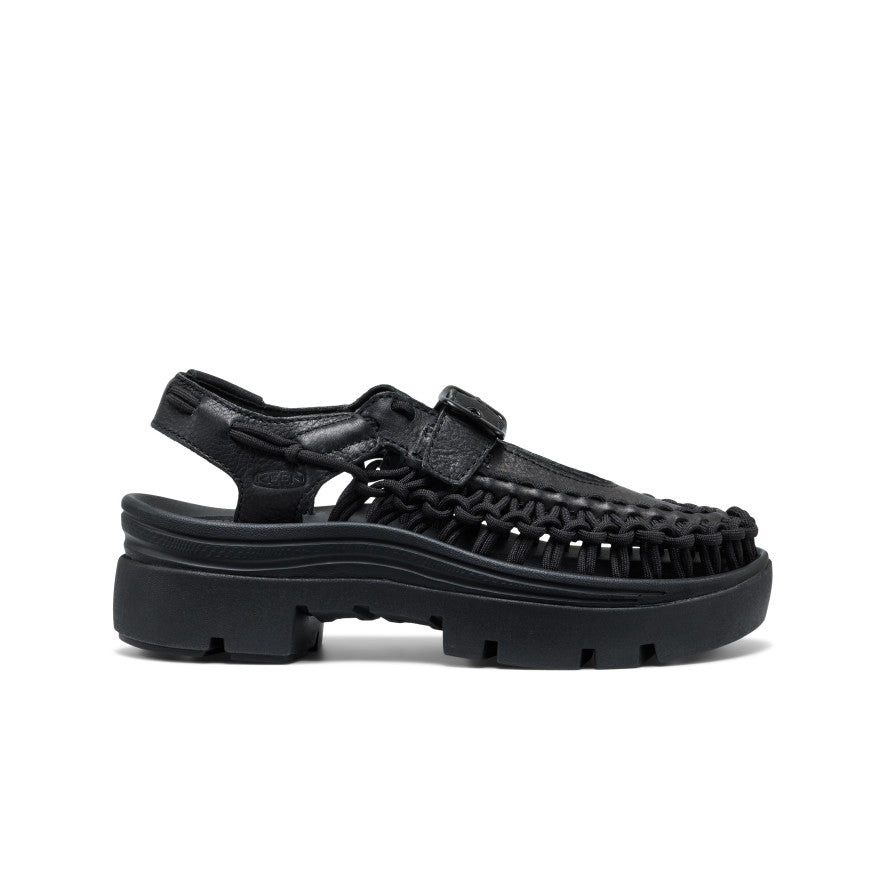 All Gender UNEEK PLT Mary Jane Sneaker Black Smooth Lea | Keen