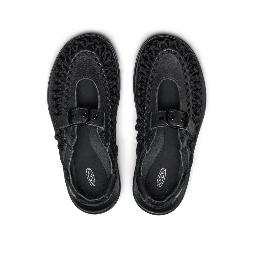 All Gender UNEEK PLT Mary Jane Sneaker Black Smooth Lea | Keen