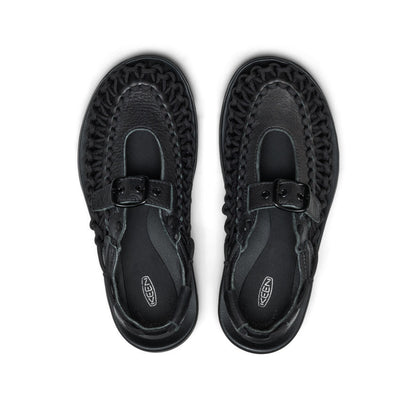 All Gender UNEEK PLT Mary Jane Sneaker Black Smooth Lea | Keen