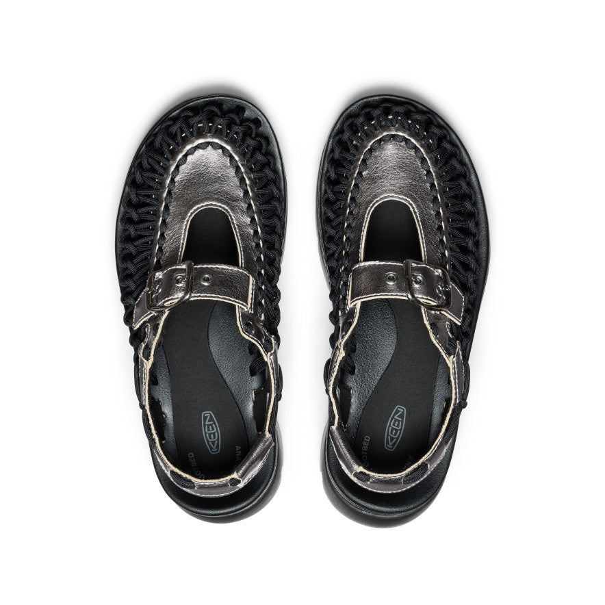 All Gender UNEEK PLT Mary Jane Sneaker Silver/Black | Keen