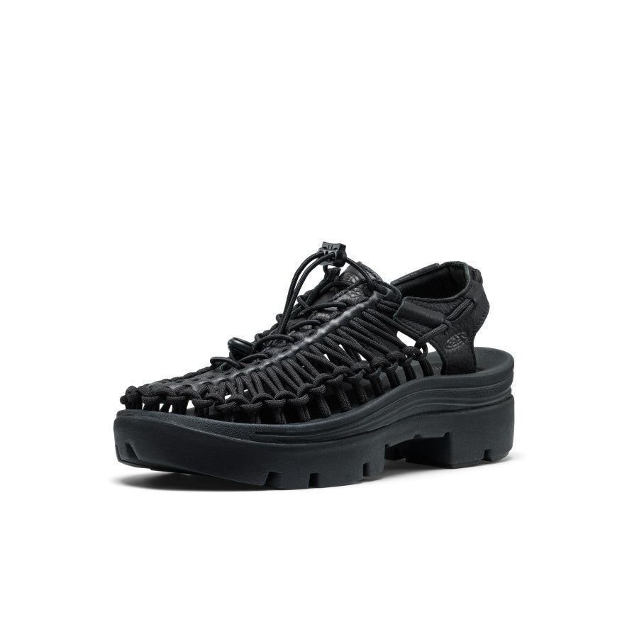 All Gender UNEEK PLT Sneaker Black Smooth Lea | Keen