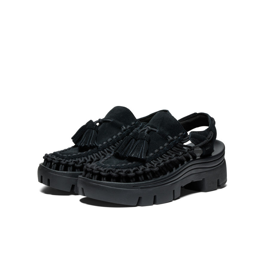 All Gender UNEEK PLT Tassel Sneaker Black/Black | Keen