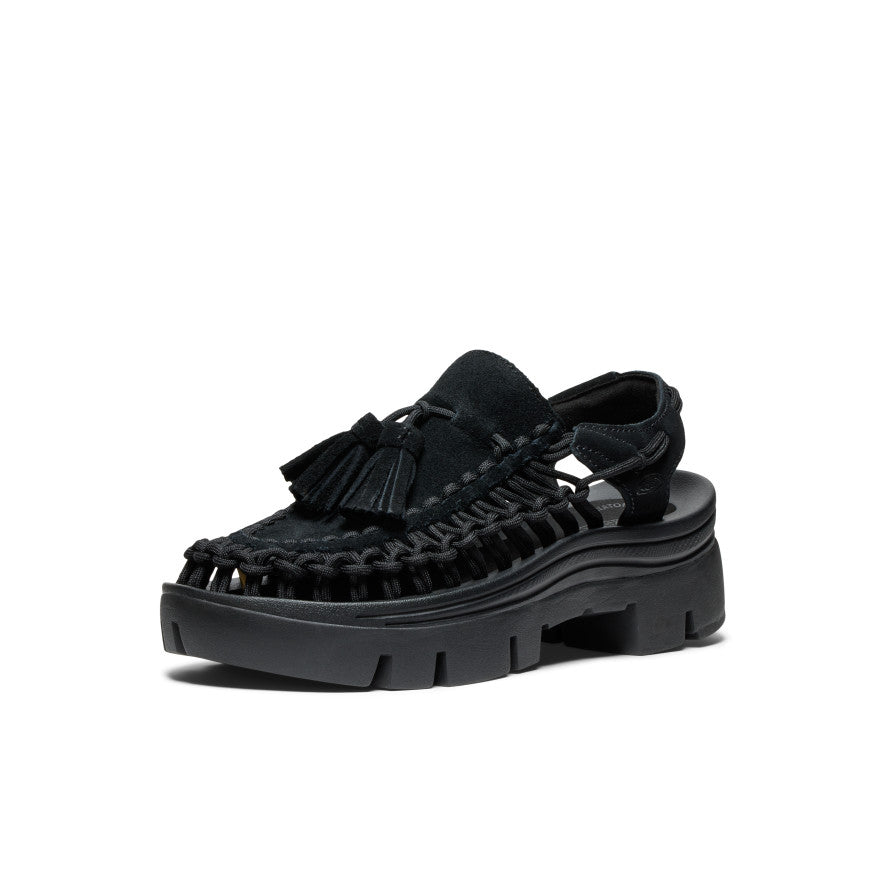 All Gender UNEEK PLT Tassel Sneaker Black/Black | Keen