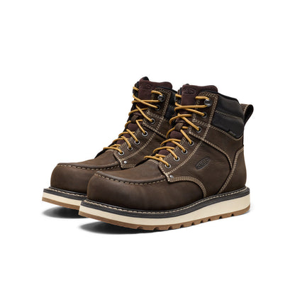 Men's Cincinnati 6" Waterproof Boot (Carbon Toe) Dark Chocolate/Sandshell | Keen