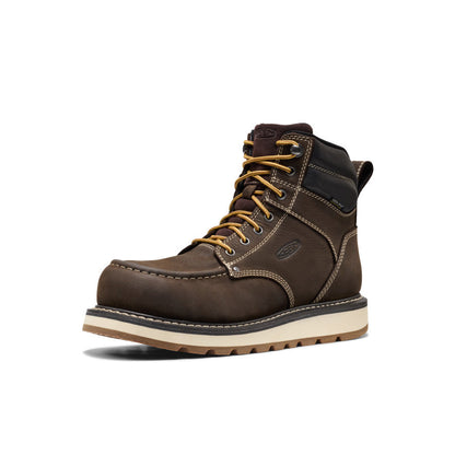 Men's Cincinnati 6" Waterproof Boot (Carbon Toe) Dark Chocolate/Sandshell | Keen