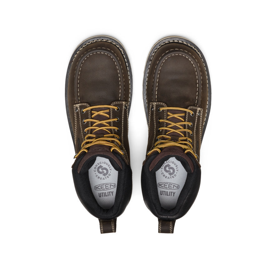 Men's Cincinnati 6" Waterproof Boot (Carbon Toe) Dark Chocolate/Sandshell | Keen