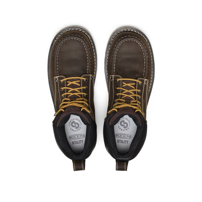 Men's Cincinnati 6" Waterproof Boot (Carbon Toe) Dark Chocolate/Sandshell | Keen