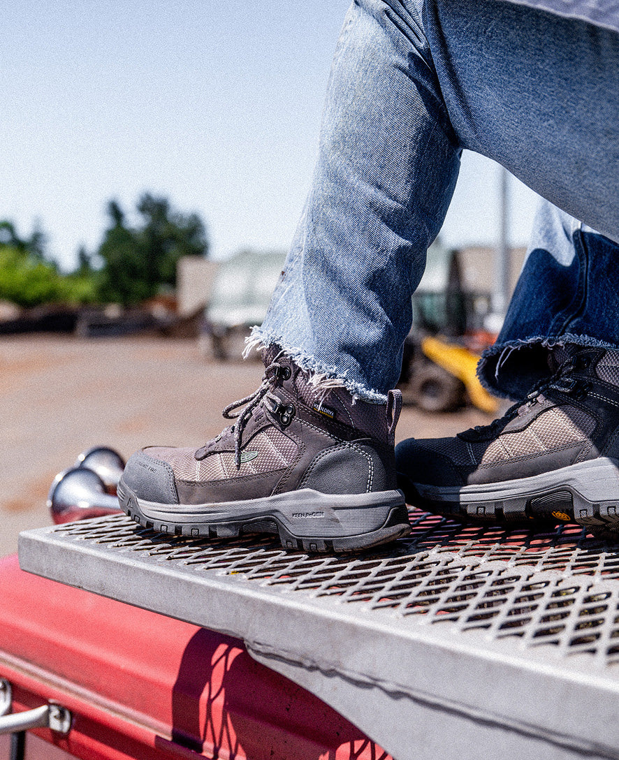 Women's Skokie Waterproof Work Boot (Carbon Toe) Magnet/Black | Keen