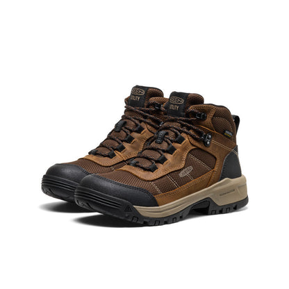 Women's Skokie Waterproof Work Boot (Soft Toe) Bison/Black | Keen