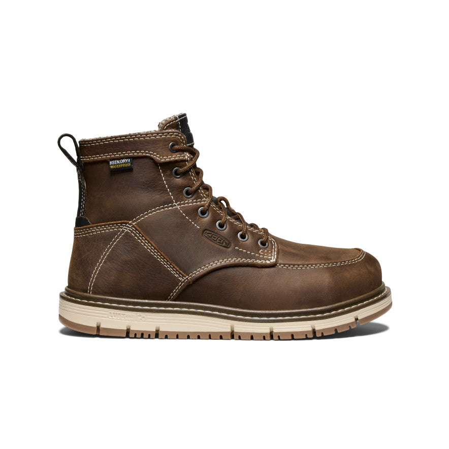 Women's San Jose 6" Waterproof Boot (Aluminum Toe) Cascade Brown/Gum | Keen