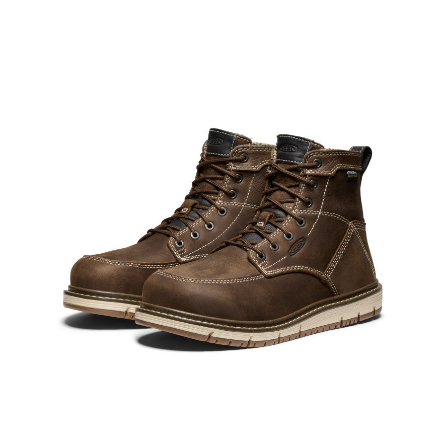 Women's San Jose 6" Waterproof Boot (Aluminum Toe) Cascade Brown/Gum | Keen
