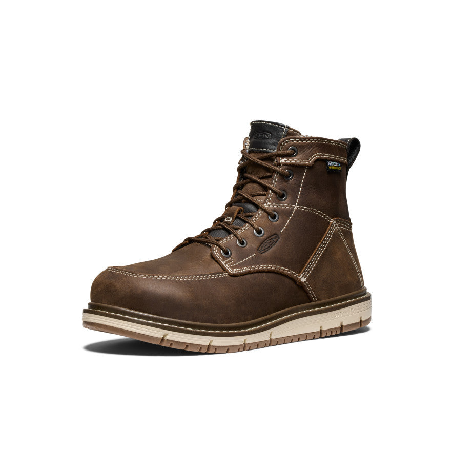Women's San Jose 6" Waterproof Boot (Aluminum Toe) Cascade Brown/Gum | Keen