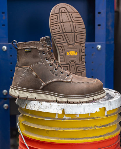 Women's San Jose 6" Waterproof Boot (Aluminum Toe) Cascade Brown/Gum | Keen