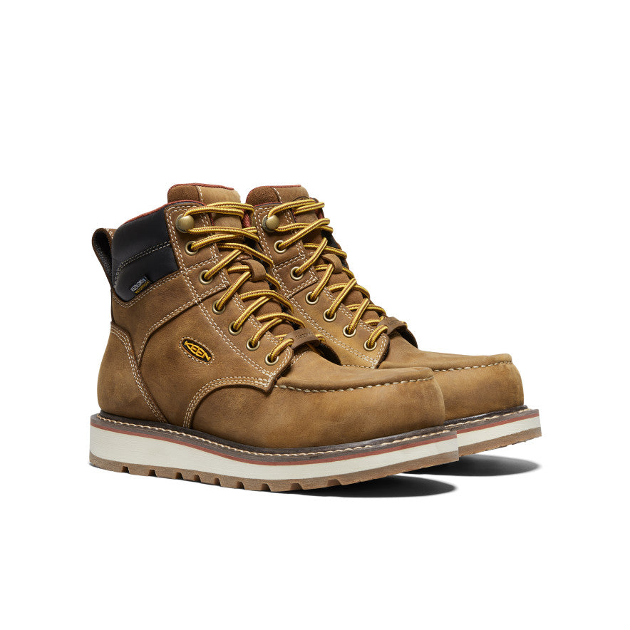 Women's Cincinnati 6" Waterproof Boot (Carbon Toe) Belgian/Sandshell | Keen