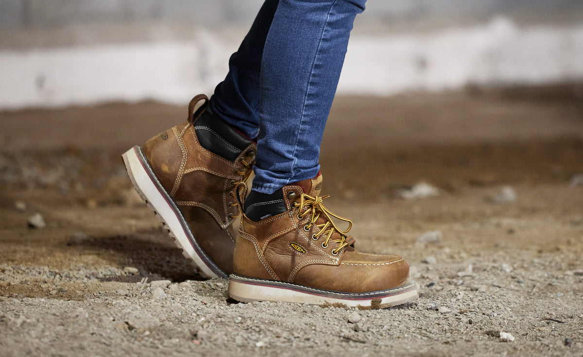 Women's Cincinnati 6" Waterproof Boot (Carbon Toe) Belgian/Sandshell | Keen