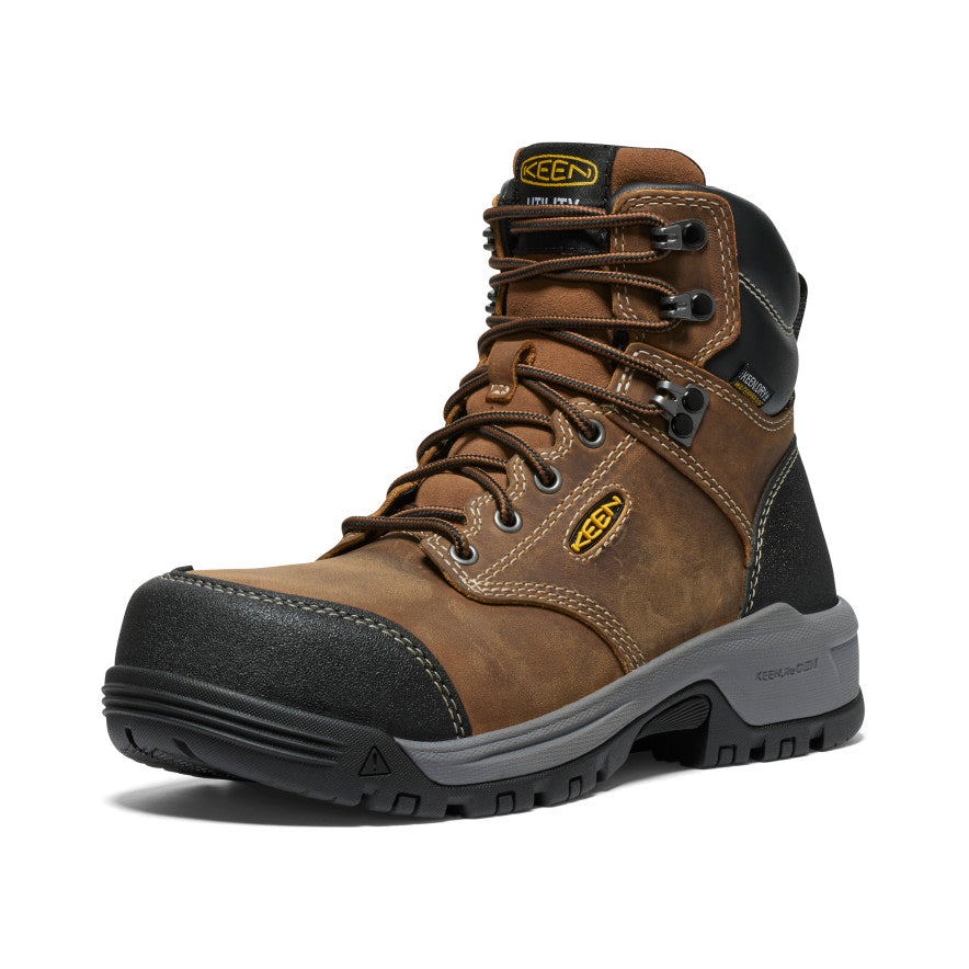 Women's Evanston 6" Waterproof Boot (Carbon Toe) Bison/Black | Keen