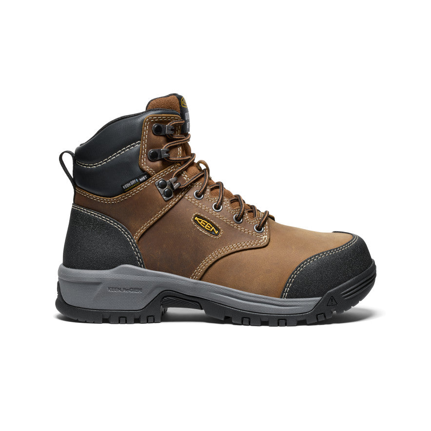 Women's Evanston 6" Waterproof Boot INT MET (Carbon Toe) Bison/Black | Keen