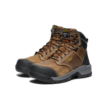 Women's Evanston 6" Waterproof Boot INT MET (Carbon Toe) Bison/Black | Keen
