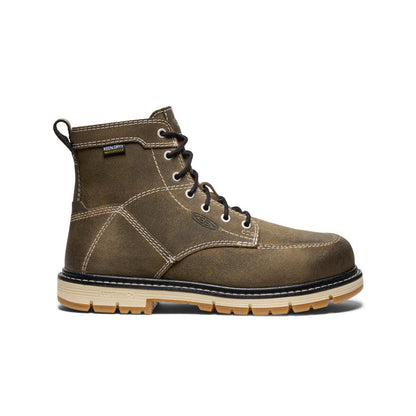 Women's San Jose 6" Waterproof 90° Heel Boot (Aluminum Toe) Steel Grey/Gum | Keen