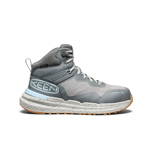 Women's Synchro Waterproof Work Boot (Carbon Toe) Steel Grey/Gum | Keen