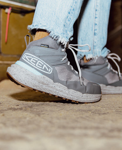 Women's Synchro Waterproof Work Boot (Carbon Toe) Steel Grey/Gum | Keen