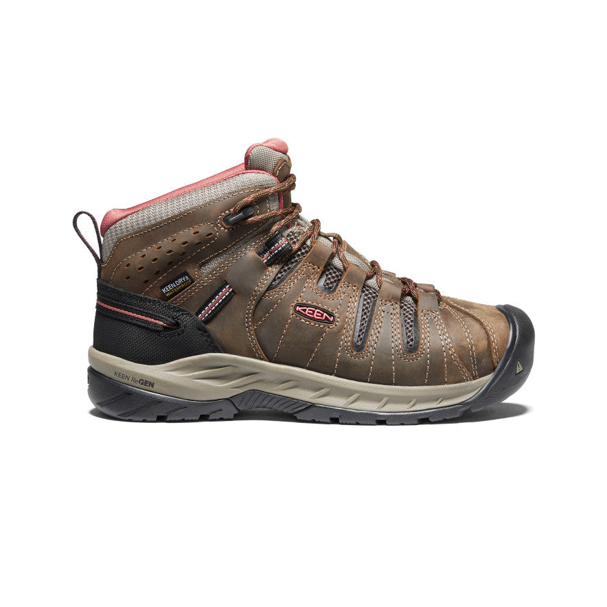 Women's Flint II Waterproof Boot (Soft Toe) Cascade Brown/Brick Dust | Keen