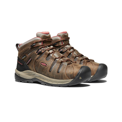 Women's Flint II Waterproof Boot (Soft Toe) Cascade Brown/Brick Dust | Keen