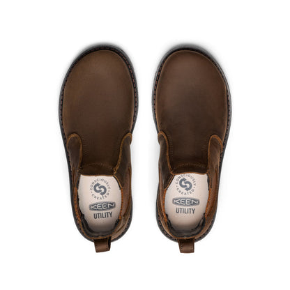 Women's San Jose Chelsea 90° Heel Boot (Aluminum Toe) Cascade Brown/Black | Keen