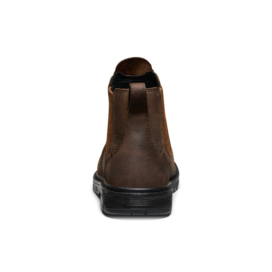 Women's San Jose Chelsea 90° Heel Boot (Aluminum Toe) Cascade Brown/Black | Keen