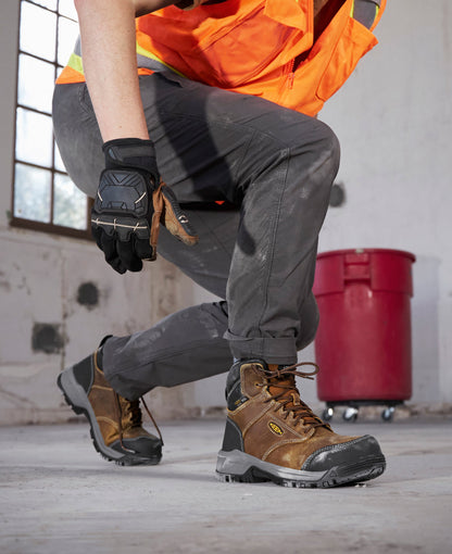 Women's Evanston 6" ESD Boot (Carbon Toe) Bison/Black | Keen