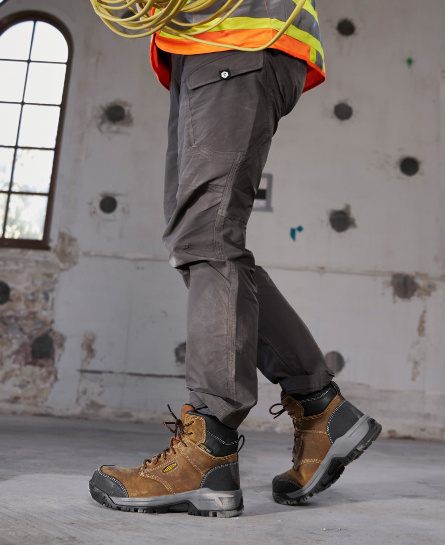 Women's Evanston 6" ESD Boot (Carbon Toe) Bison/Black | Keen