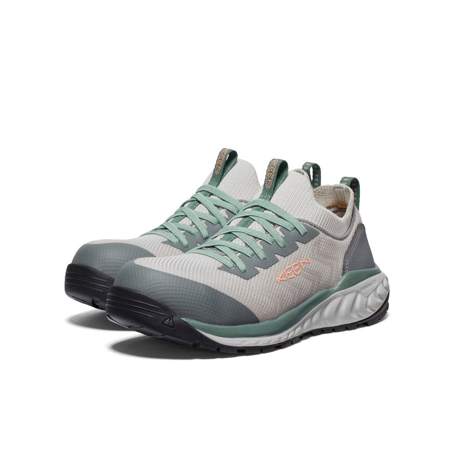 Women's Arvada Shift Work Sneaker (Carbon Toe) Steel Grey/Granite Green | Keen