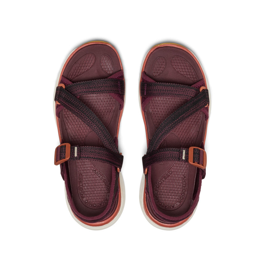 Women's Leiki Open-Toe Sandal Fig/Burnt Brick | Keen