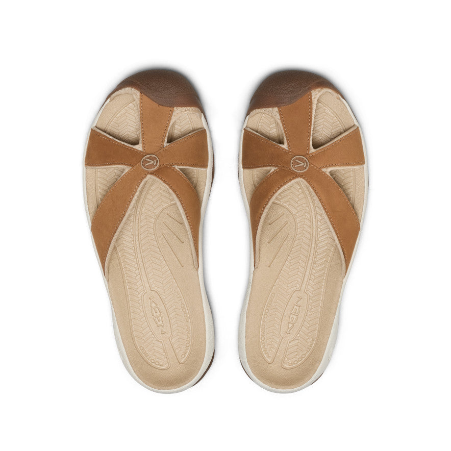 Women's Bali Leather Slide Sandal Chipmunk/Birch | Keen