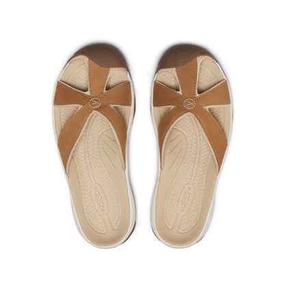 Women's Bali Leather Slide Sandal Chipmunk/Birch | Keen