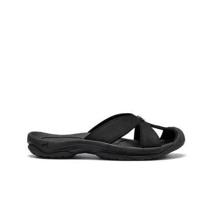 Women's Bali Leather Slide Sandal Black/Black | Keen