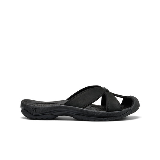 Women's Bali Leather Slide Sandal Black/Black | Keen