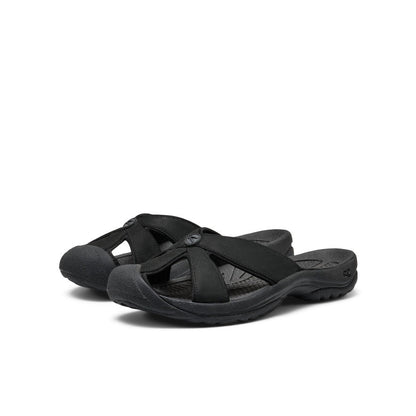 Women's Bali Leather Slide Sandal Black/Black | Keen