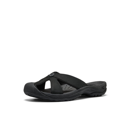 Women's Bali Leather Slide Sandal Black/Black | Keen