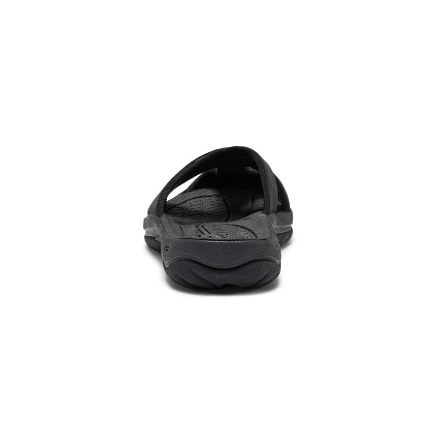Women's Bali Leather Slide Sandal Black/Black | Keen