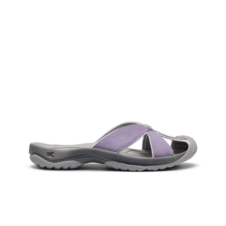 Women's Bali Leather Slide Sandal Purple Haze/Steel Grey | Keen