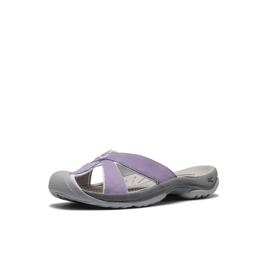 Women's Bali Leather Slide Sandal Purple Haze/Steel Grey | Keen