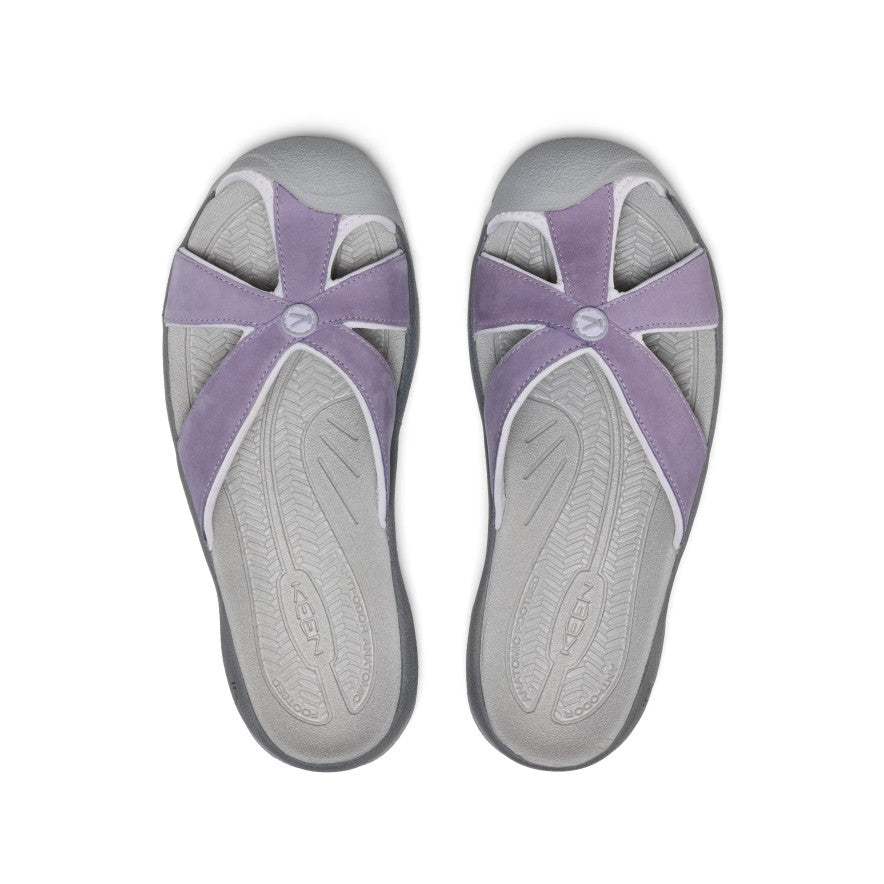 Women's Bali Leather Slide Sandal Purple Haze/Steel Grey | Keen