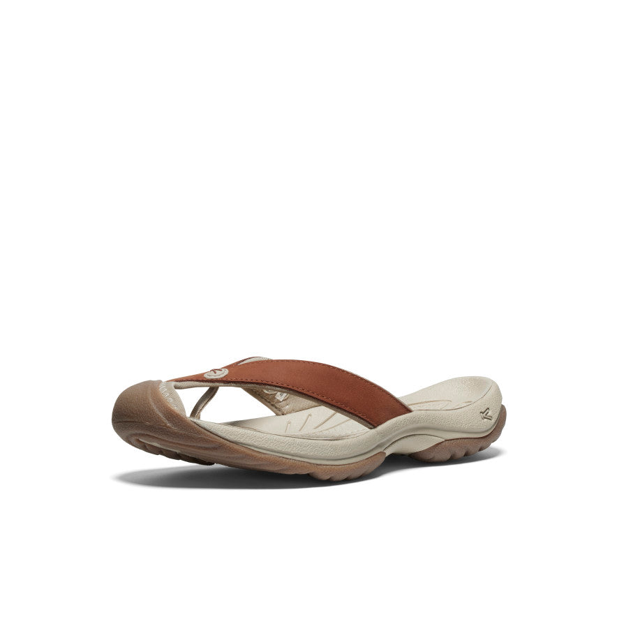 Women's Waimea Leather Flip-Flop Sorrel Horse/Plaza Taupe | Keen