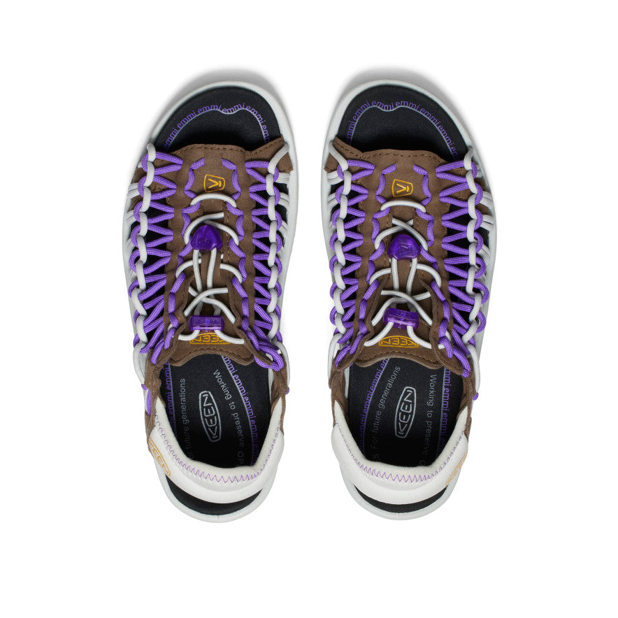 Women's UNEEK II Open Toe x emmi Dark Earth/Tillandsia Purple | Keen