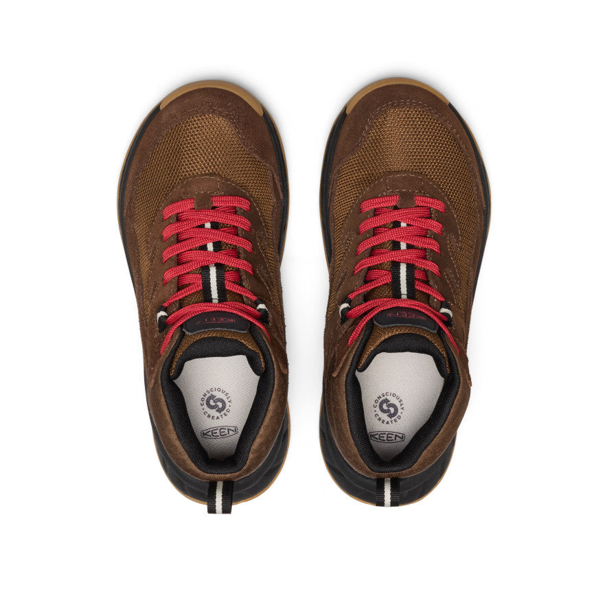 Big Kids' Hightrail Waterproof Hiking Boot Dark Earth/Garnet | Keen
